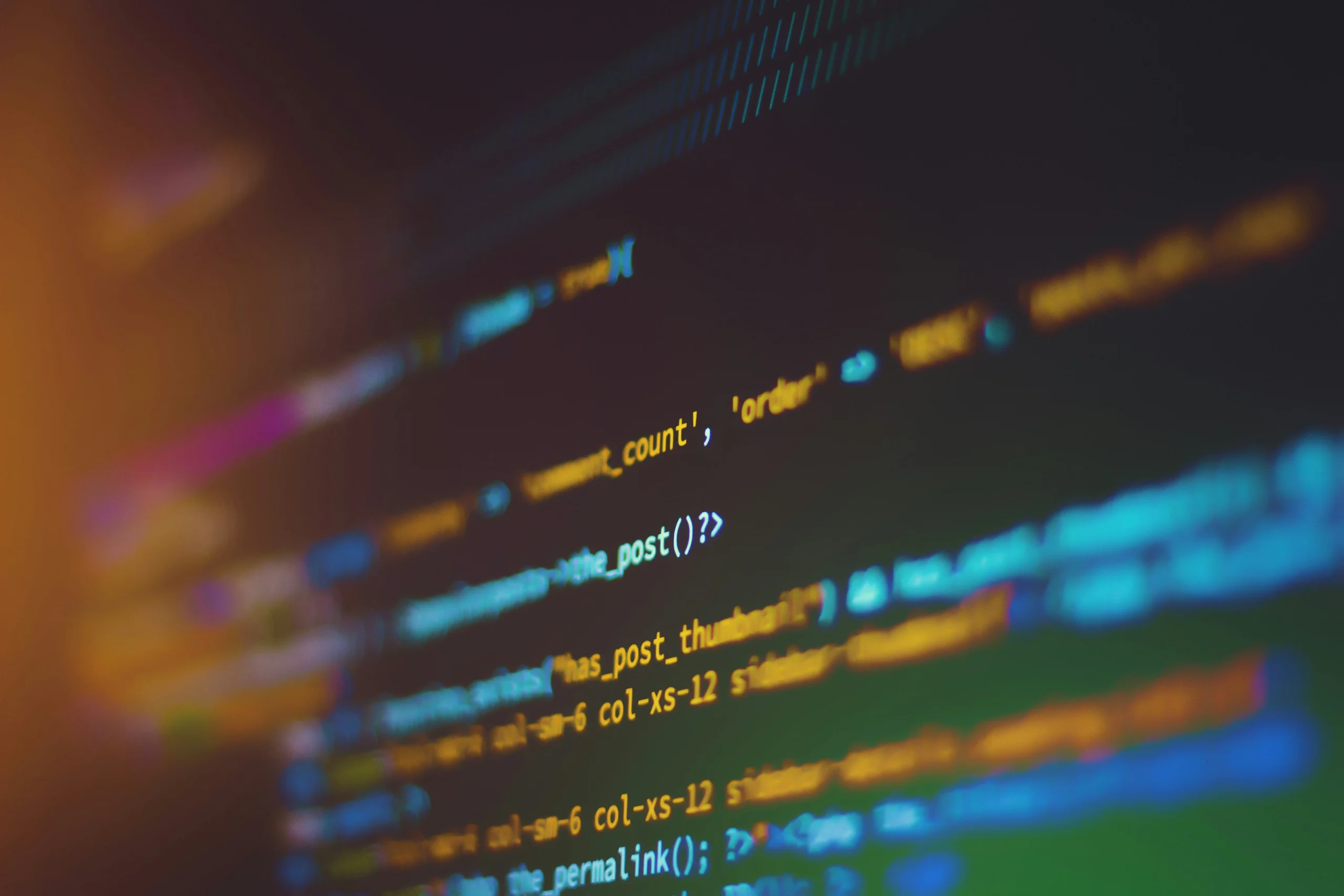 LIGNE DE CODE SUR ECRAN D'ORDINATEUR